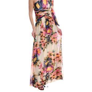 Chic One Shoulder Multicolor Dress